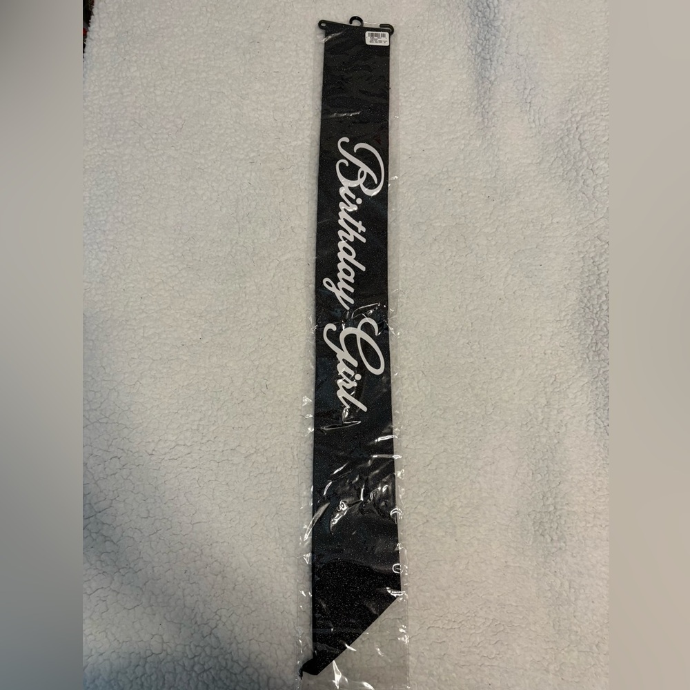 Black Glitter Sash